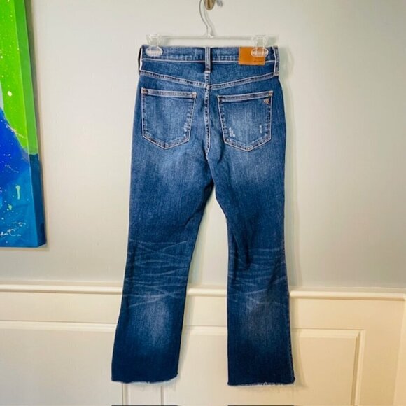 Madewell Cali Demi-Boot Jeans 25 in Preston Wash: Raw-Hem Edition Cropped Ankle - Picture 10 of 15